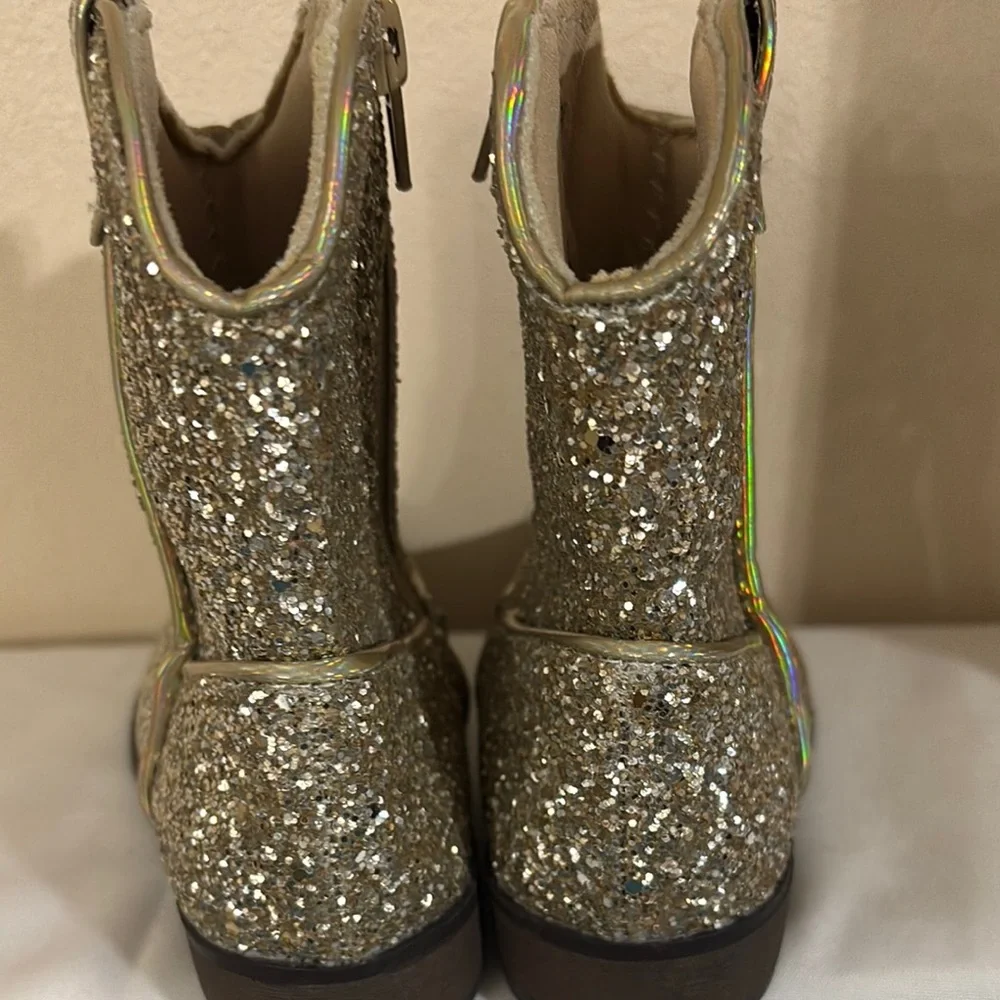Sey Esteem Glittery  Gold Kids Boots